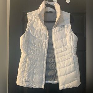 North Face Women's White Quilted Vest
